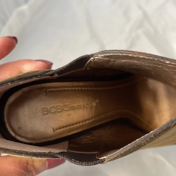 BGBGENERATION 2 Tone Brown Laddies Leather Booties Hidden 1/2” Platform Size 10 - Picture 11 of 14